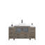 Meuble-lavabo simple 60 po avec plateau en marbre d'ingénierie avec miroir-109234213-109234212