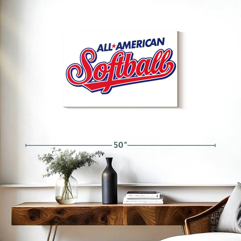 Plaque Kema American Softball, H 20 po x l 30 po
