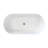 60" Oval Acrylic Freestanding Soaking Bathtub In Glossy White, Ideal For Home Upgrade, With Center Pop - Up Drain, Ergonomic Design Comfort, And Double Construction Heat Conservation Bathtub,