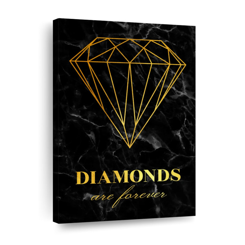 Impression sur toile, "Forever Diamonds", H 12 po x l 8 po x P 1 po