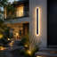 Aarthi Modern Oval Linear LED Outdoor Wall Light Matt Black IP65 Waterproof 3000K Acrylic Exterior Wall Lamp For Corridor Entrance-674449124-674449125