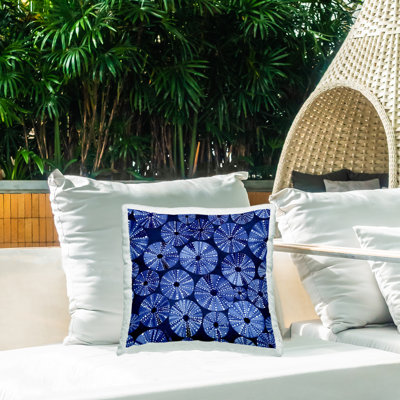 Abstract Indoor/Outdoor Throw Pillow