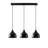 Elowen 3-Light Kitchen Island Linear Pendant with Hammered Style Shades