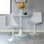 Chaise d'appoint blanche moderne avec siège rembourré blanc Jemba
