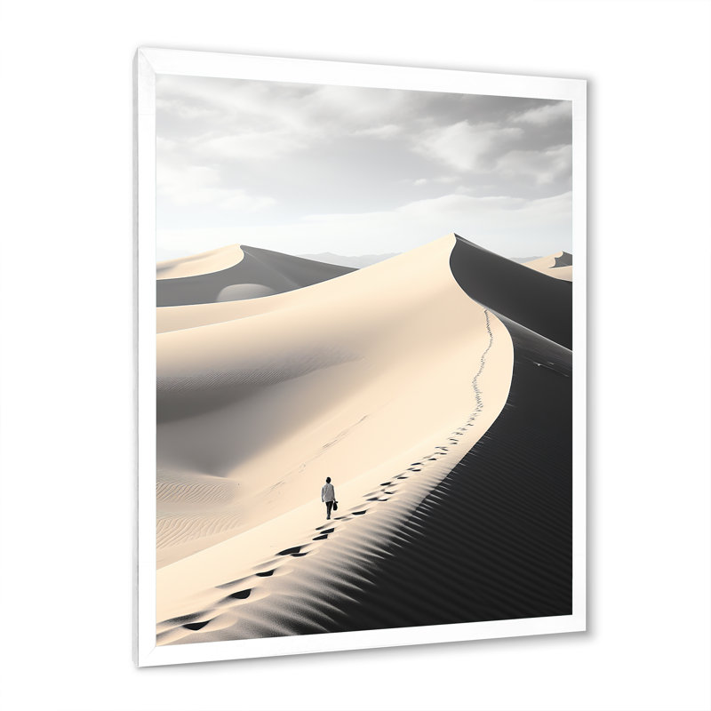 " Egypt Desert Mirage II ", White Picture Framed, 32" H x 24" W x 1" D