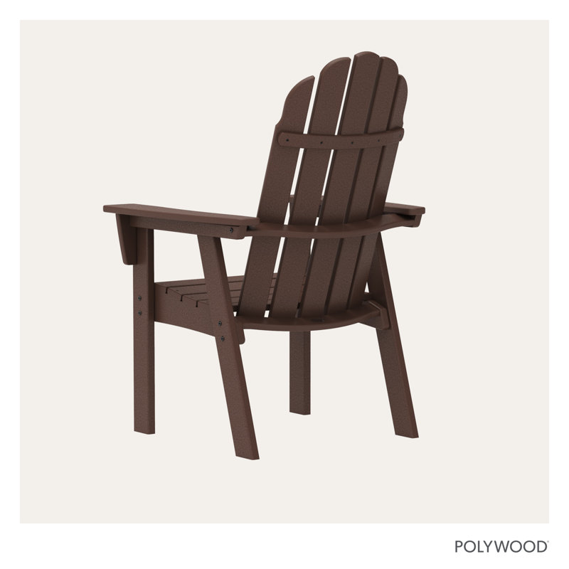 Chaise Adirondack POLYWOOD Vineyard Curveback, Acajou