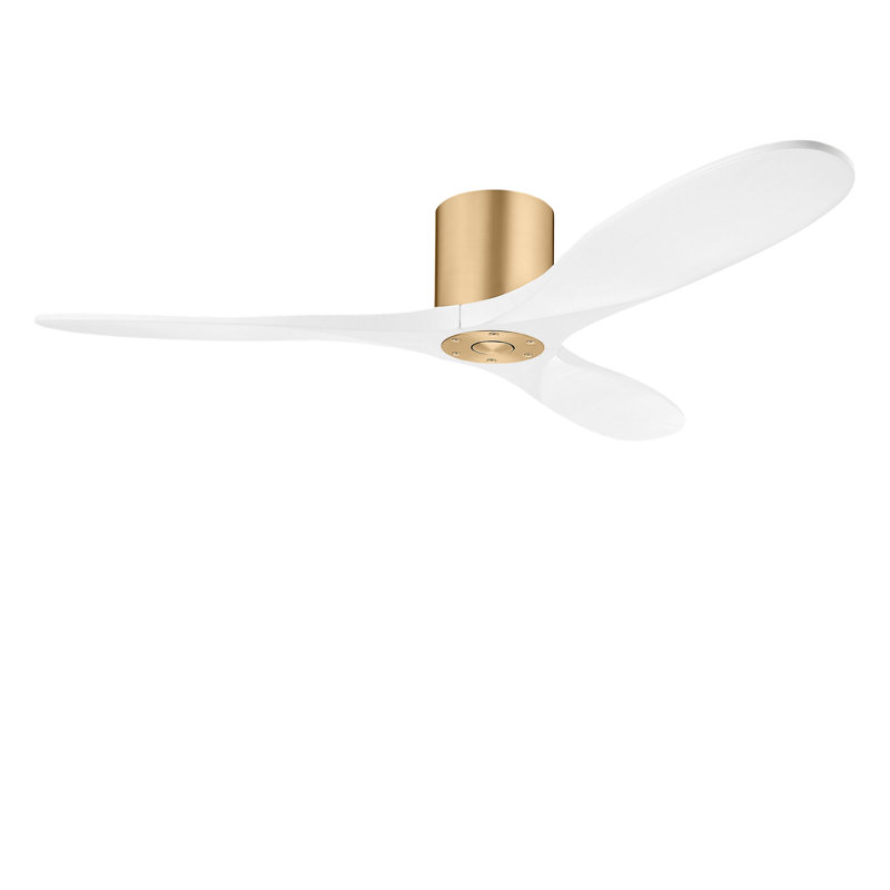Ventilateur de plafond Maverick Smart Hugger, Burnished Brass, 52 po de largeur, Matte White