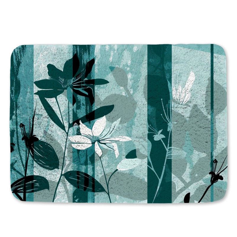 Kiranjit Microfiber / Microsuede Bath Mat, Single - 34" L x 21" W