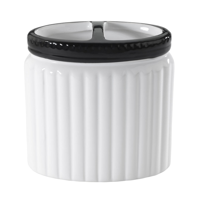 Avanti Linens Chalk It Up Ceramic / Porcelain Toothbrush Holder