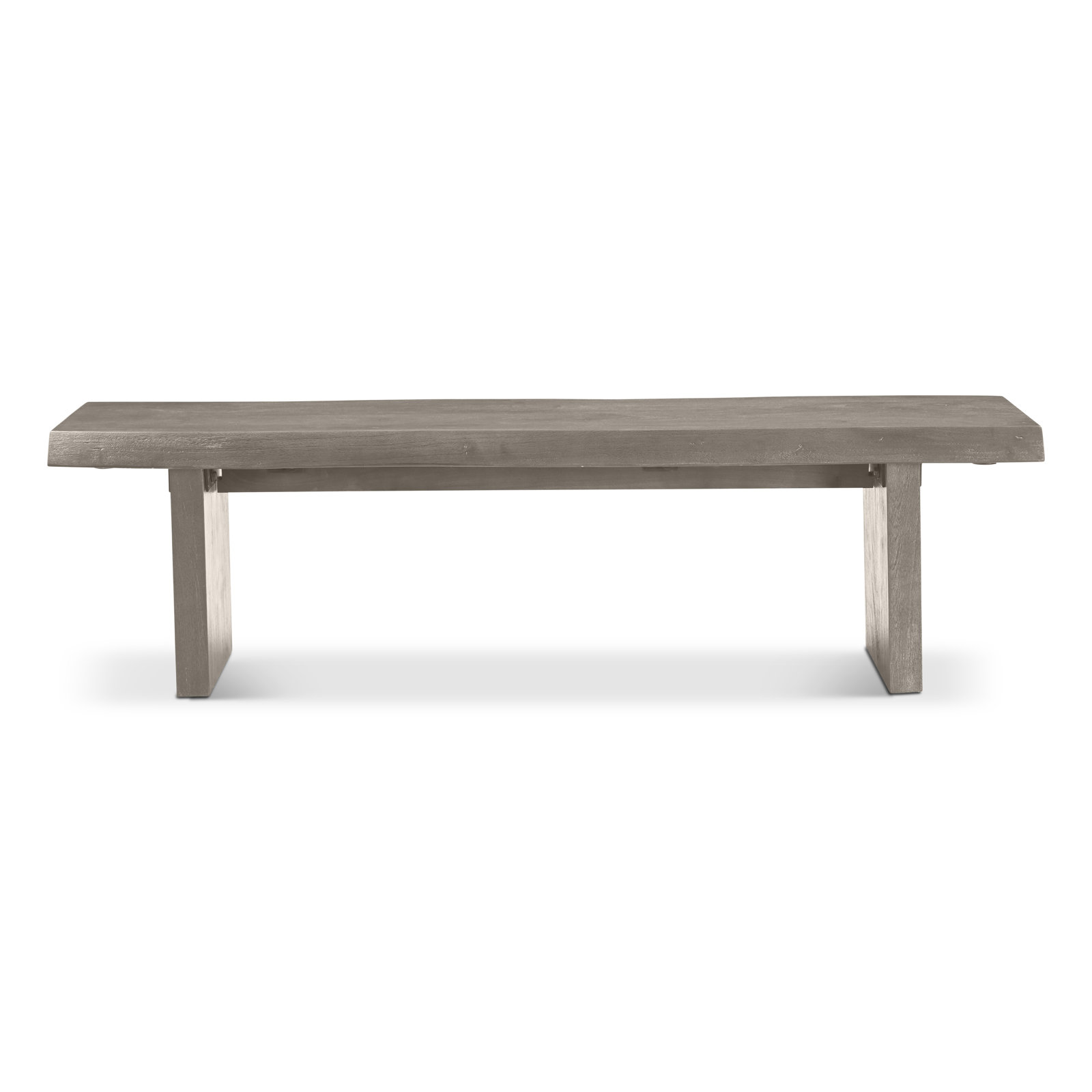 Colin Dining Bench, 18" H x 65" W x 15" D, Sandblasted Gray