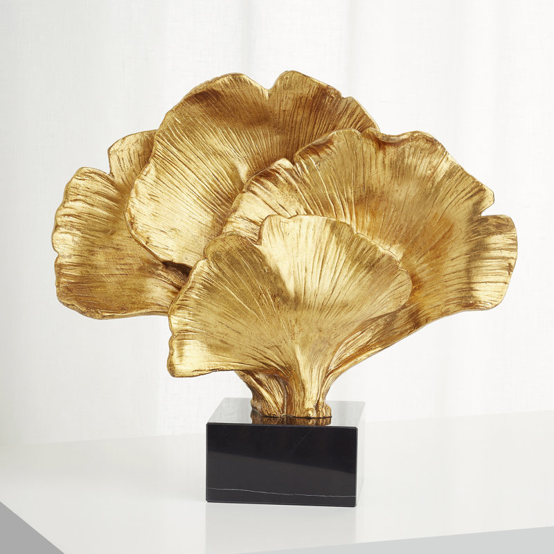 Gilded Bloom Decorative Table Sculpture