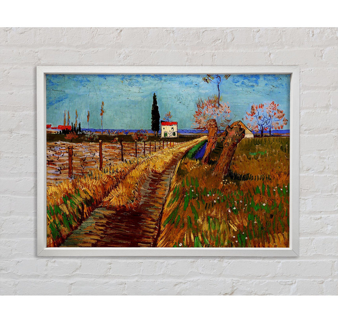 Van Gogh Weg durch ein Feld mit Weiden - Druck