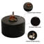 Table basse ronde noire avec plateau en verre trempé-133691405