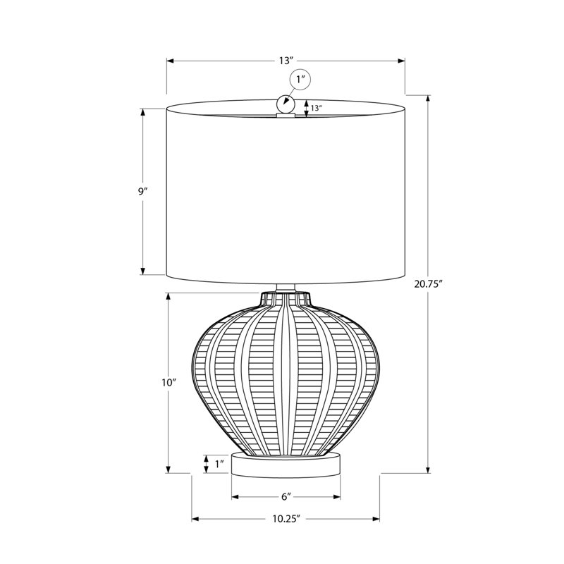 Transitional Resin Table Lamp with Shade