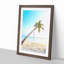 Palm Tree on a Beach in Abstract - Picture Frame Graphic Art Print-55737175-55737178