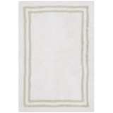 Candy Stripes Plush Bathmat Bath Rug In Sage Green