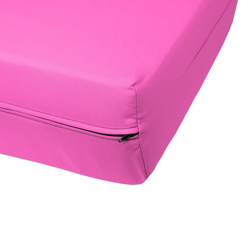 Housse pour canapé-lit réversible en tissu de polyester réversible avec fermeture à glissière 3 côtés, Simple, Cerisier