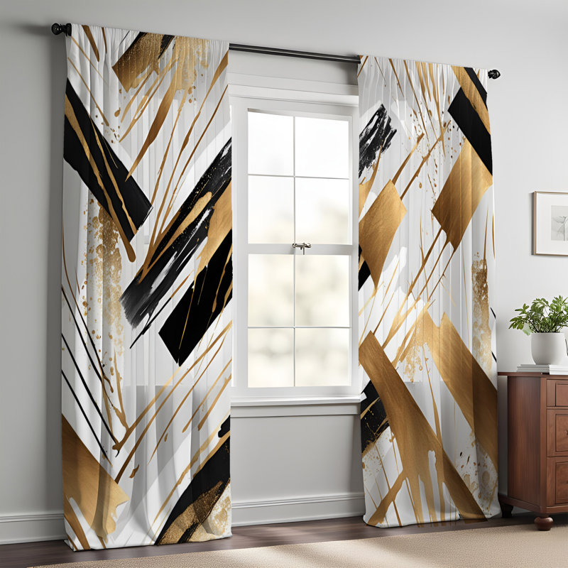 Paire de rideaux semi-transparents Elnar, L 40 po x L 52 po