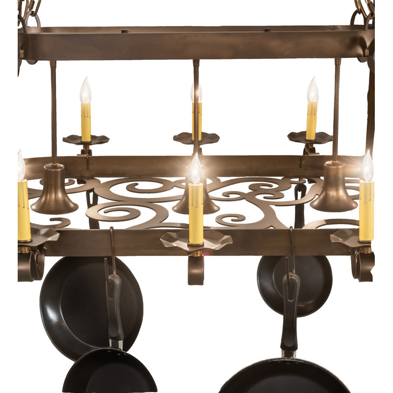 63" Long Neo 15 Light Pot Rack