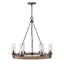 Sawyer 6 - Light Unique / Statement Wagon Wheel Chandelier-1021349391