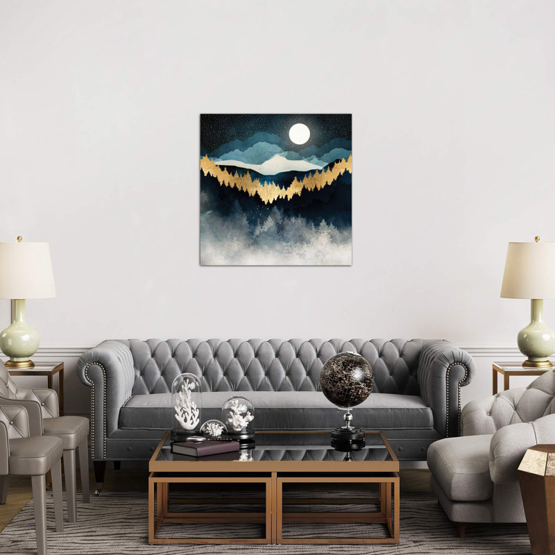 Indigo Night by SpaceFrog Designs - Wrapped Canvas Giclee Art Print, 45.72 cm H x 45.72 cm W x 1.91 cm D