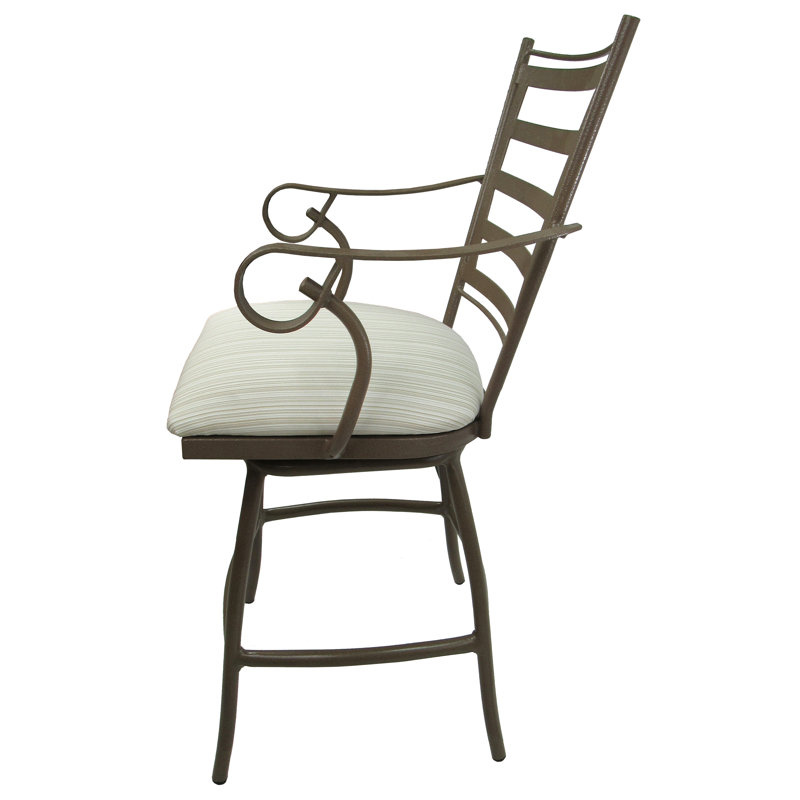 Comptoir de bar d’extérieur pour comptoir de bar 26" Darin turquoise-cadre beige, Lin de la vallée
