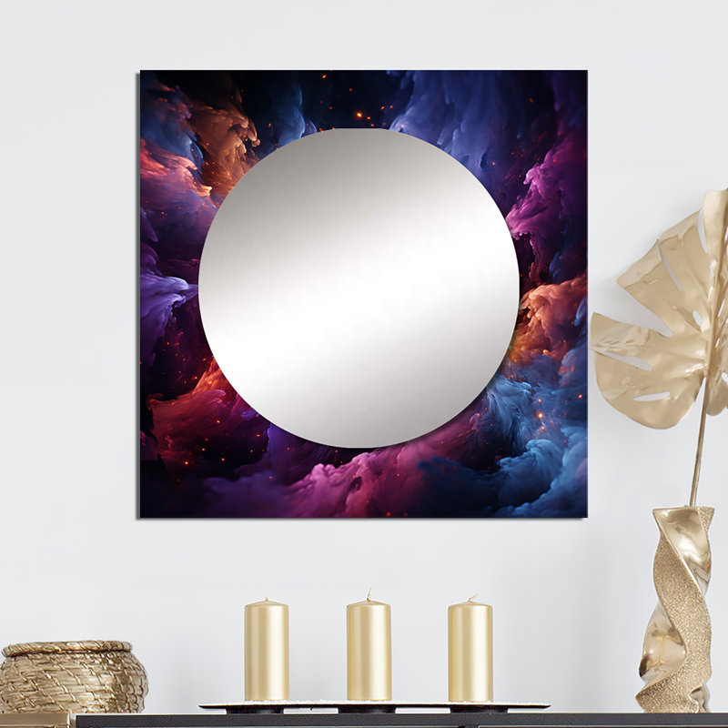 Tanette - Miroir mural fractal pour chambre à coucher, 23 po x 23 po