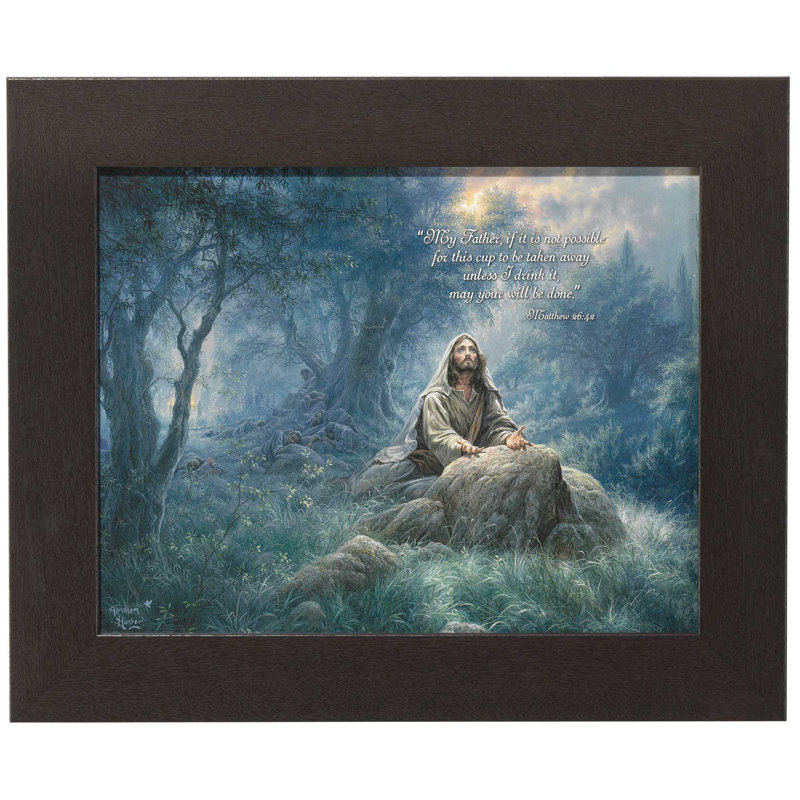 Framed Art Jesus Gethsemane Matt.26:42