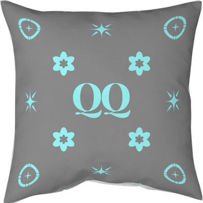 Coussin en polyester filé personnalisable 2 caractères de luxe Q Khieu Luxury