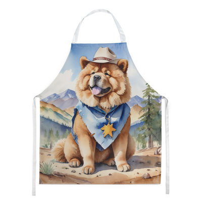 Tablier de bienvenue Chow Chow Cowboy