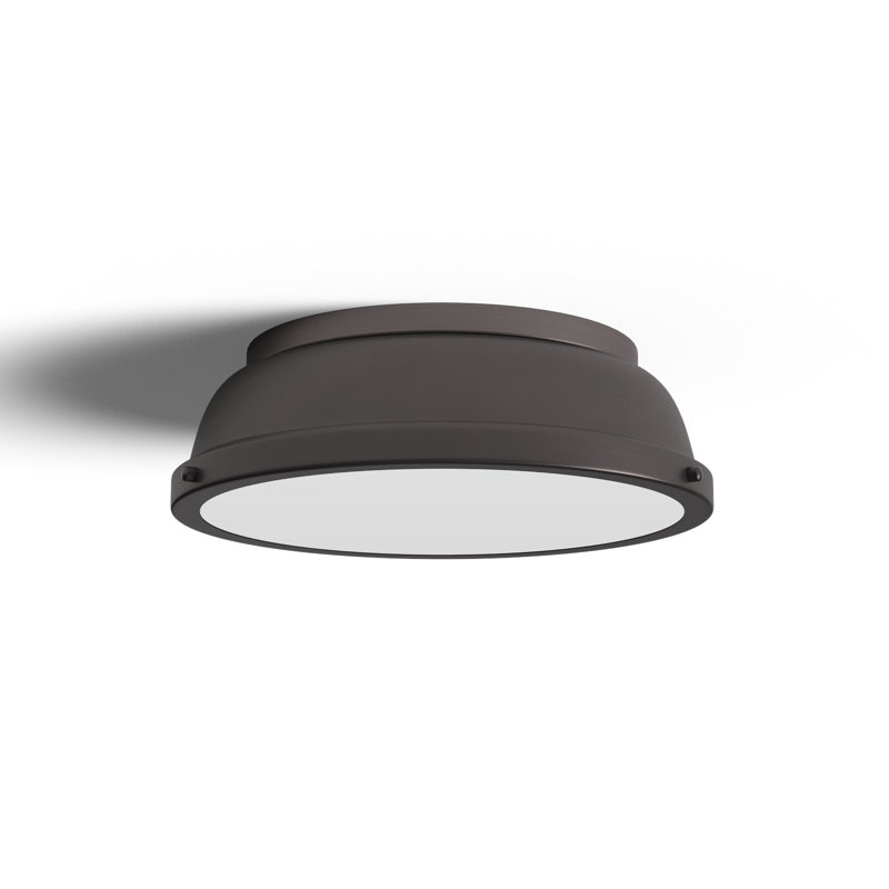 Calico Steel Flush Mount, Rubbed Bronze, Rubbed Bronze