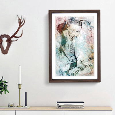 Nat King Cole in Abstract - Framed Print