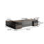 Bureau 78,74 po moderne en forme de L en bois manufacturé brun-622511701