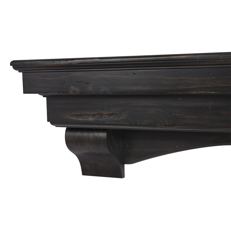 The Celeste Fireplace Mantel Shelf, Espresso, 60"