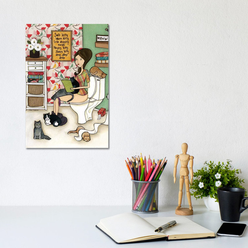 Little Dropping Turds by Jamie Morath - Wrapped Canvas Painting, 30.48cm H x 20.32cm W x 1.91cm D