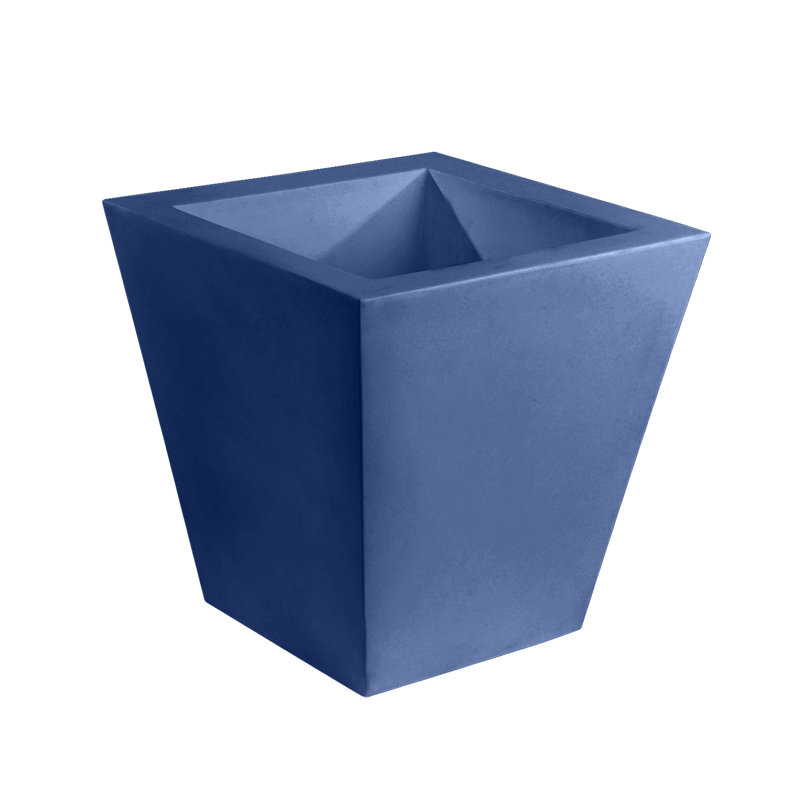 Cono Resin Pot Planter, Ice, 15.75" H x 15.75" W x 15.75" D