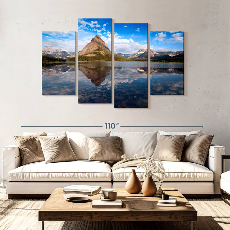 Alvord Glacier Lake Sky Reflections, 54" H x 84" W