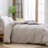 BESTOUCH Duvet Cover Set 100% Washed Cotton Linen Feel Lightweight-114986047-114986042