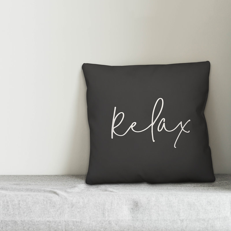 Whimsical Diamond Outdoor Reversible Throw Pillow, 18" H x 18" W, Black/White