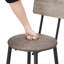 Tabouret de bar rond avec tablette, tabouret rembourré avec dossier-1638165241