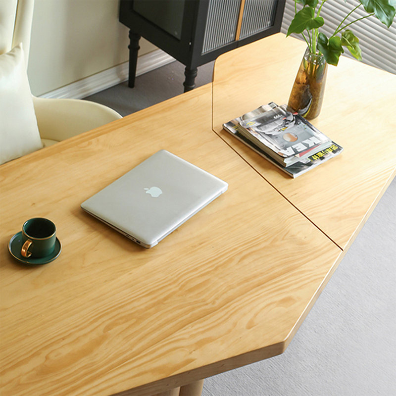 Bureau en bois massif Burlywood Free Form, Burlywood, H 29,53 po x l 78,74 po x P 31,5 po