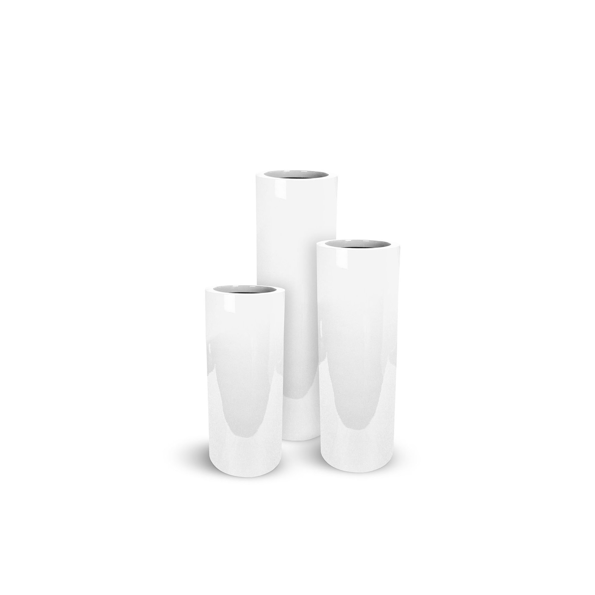 Laki Pot Planter, White, 39" H x 16" W x 31" D