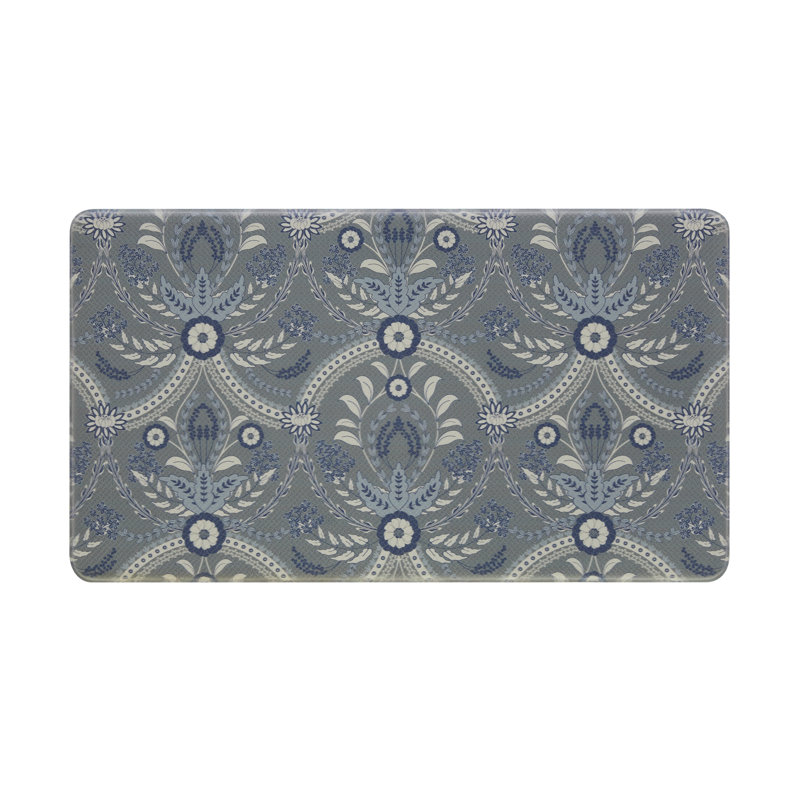 Laura Ashley Wellness Anti-Fatigue Mat, Blue, Rectangle 1'5" x 5'