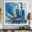 «Blue Yellow Turbine Tower Power Plant - Power Plants», art mural-1228380643-1228380668