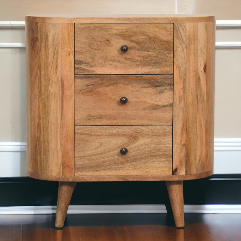 Solid Wood Rectangle Accent Cabinet