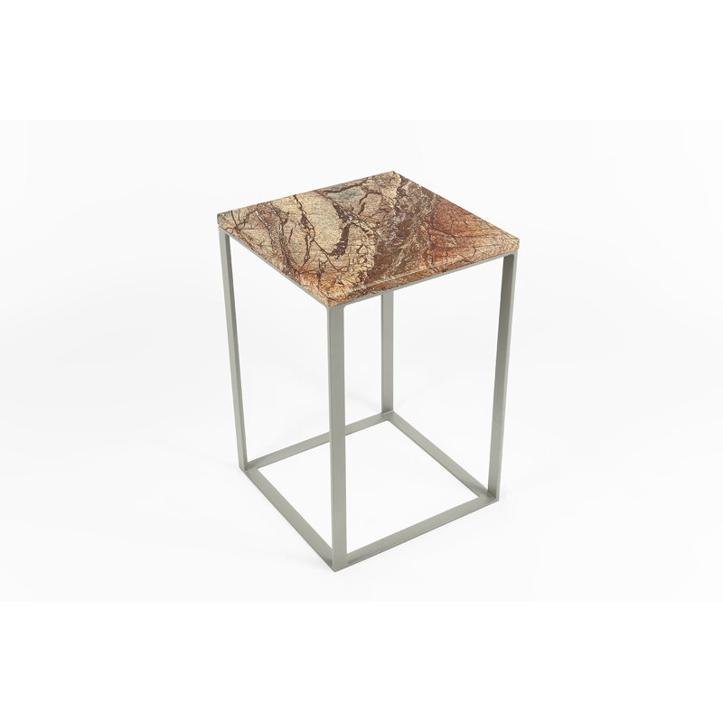 Akmal Frame End Table, Grey