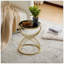 Table d'appoint moderne [Structure en métal doré + plateau noir]