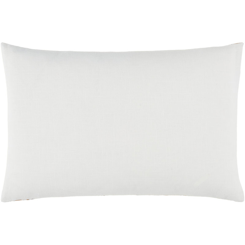 Erica Caigan Accent Pillow, Polyester, Orange/White
