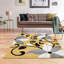Tapis jaune à motif floral Aiyah-2129600987