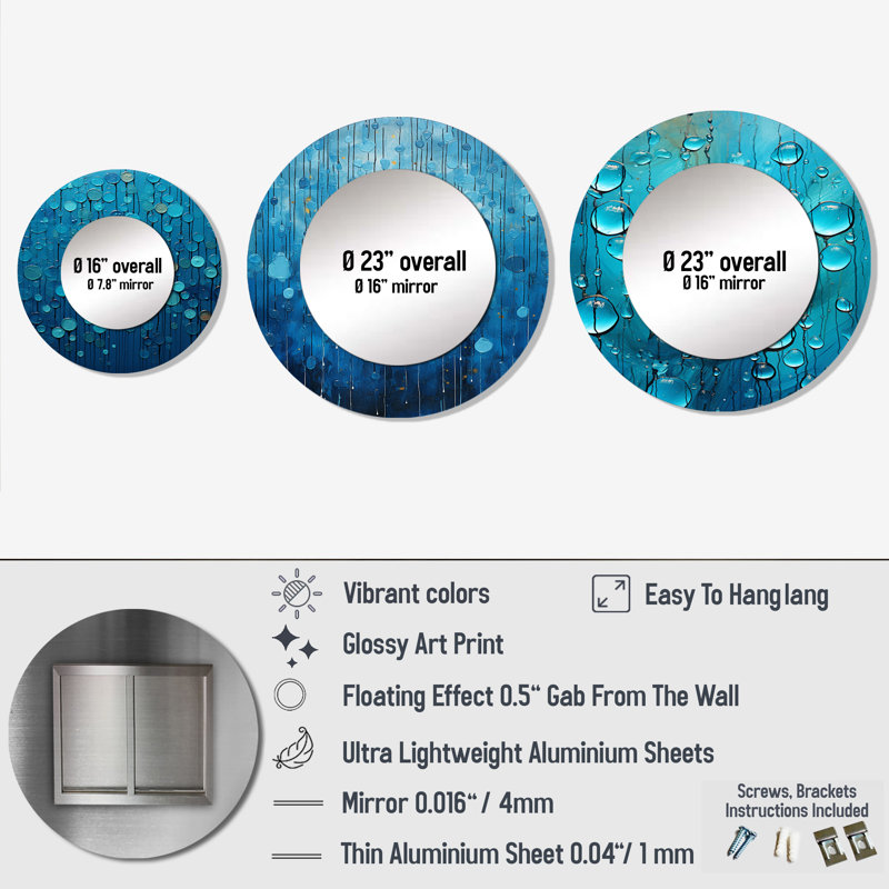 Buchner Metal Round Mirror